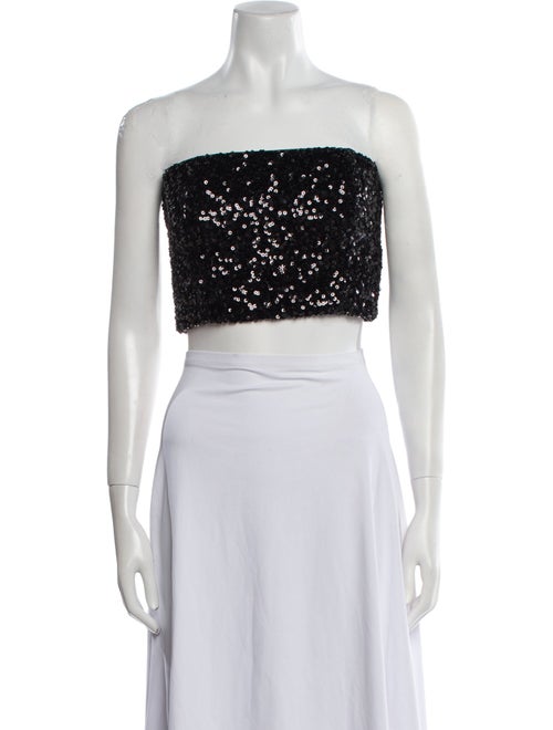 ROTATE Birger Christensen Strapless Crop Top