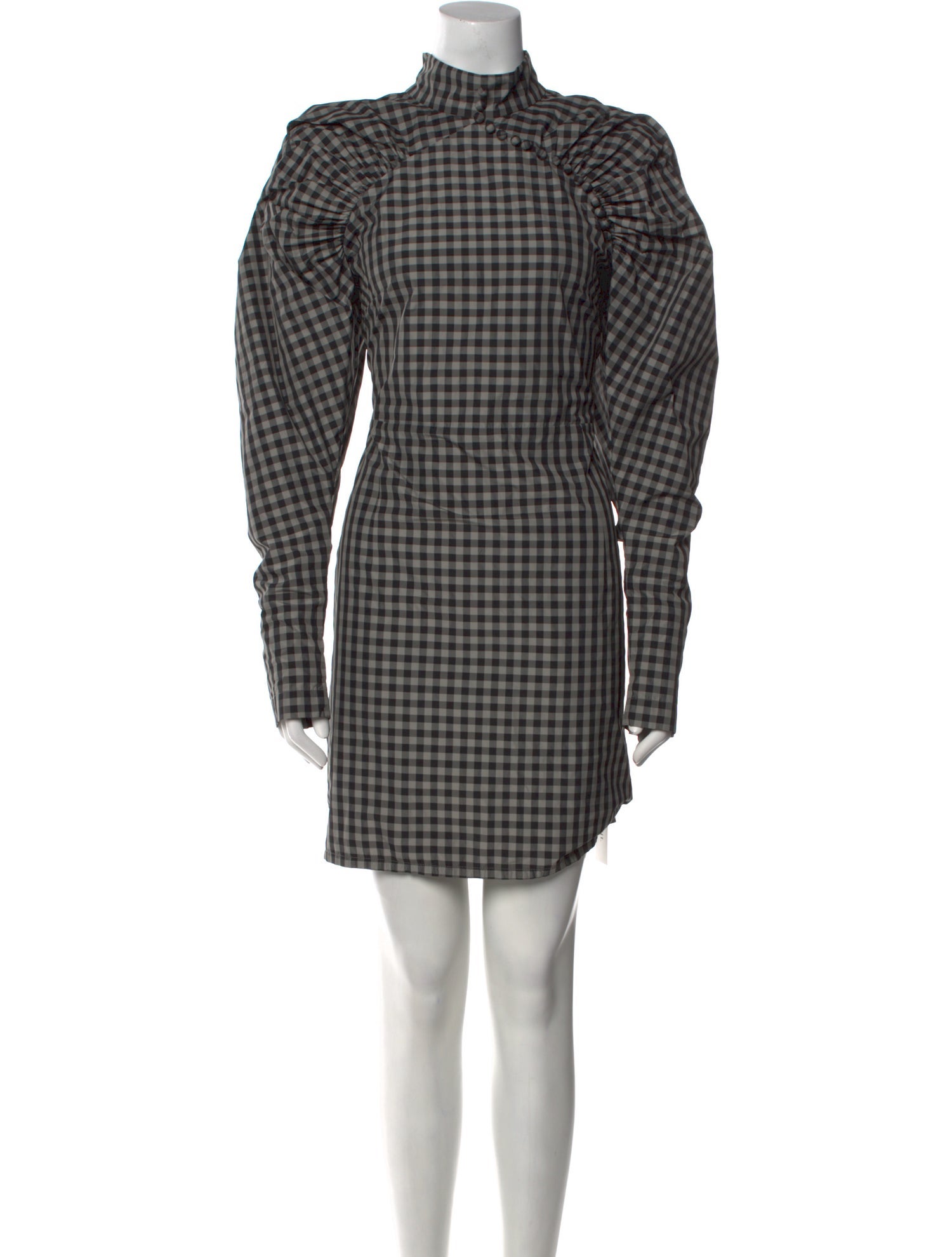 ROTATE Birger Christensen Plaid Print Mini Dress