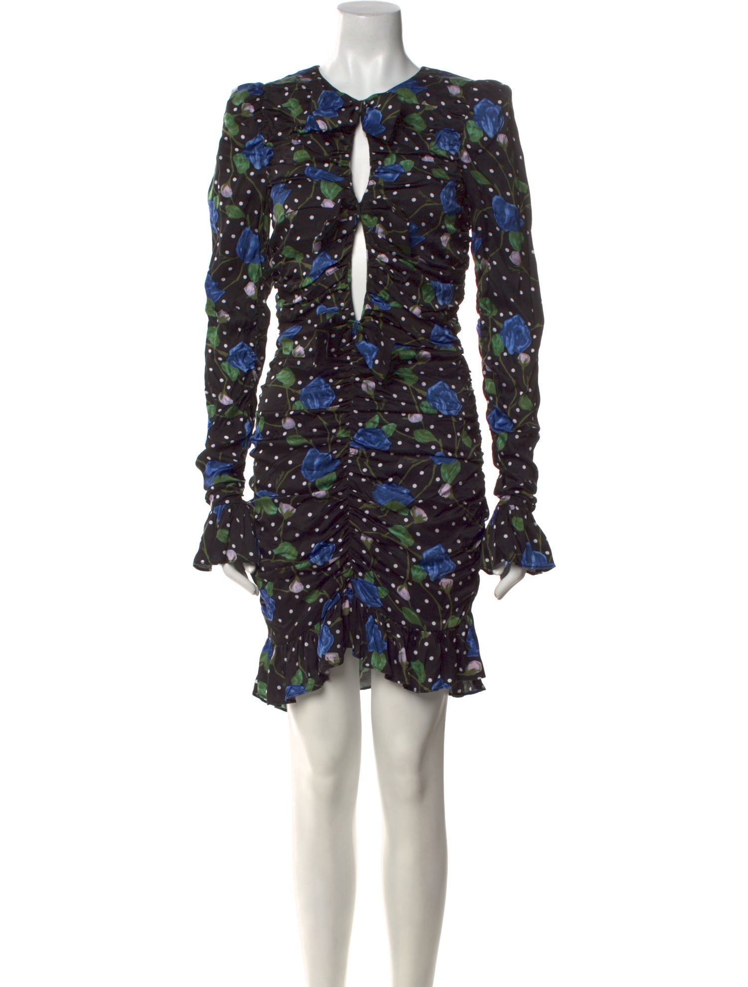 ROTATE Birger Christensen Floral Print Knee-Length Dress