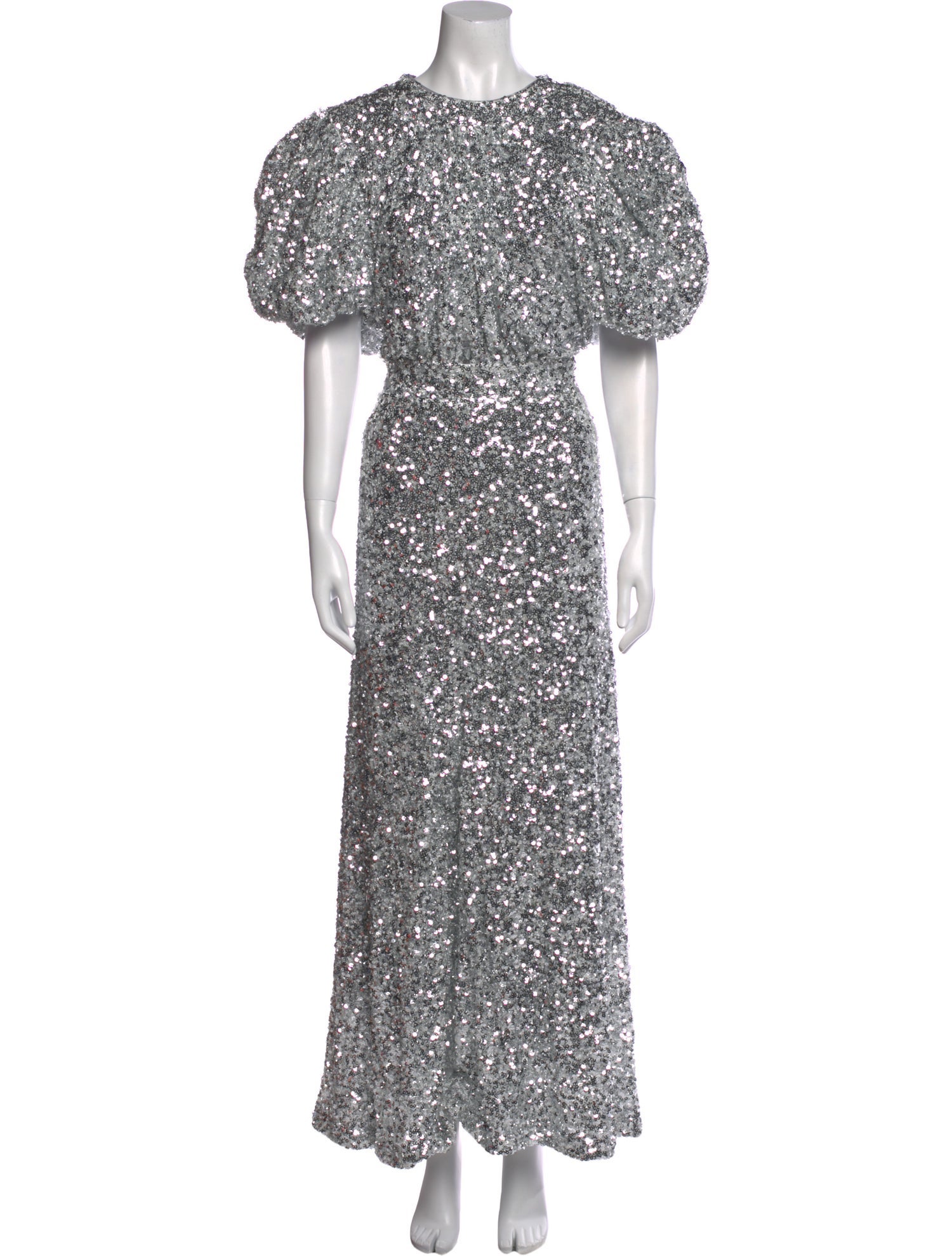 ROTATE Birger Christensen Floral Print Midi Length Dress