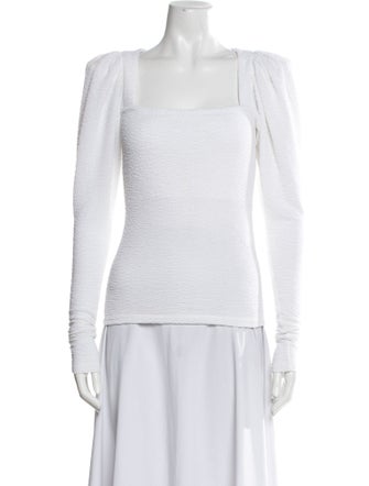 ROTATE Birger Christensen Square Neckline Long Sleeve Top