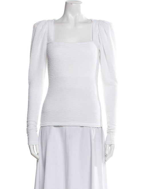 ROTATE Birger Christensen Square Neckline Long Sleeve Top