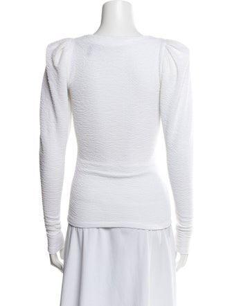 ROTATE Birger Christensen Square Neckline Long Sleeve Top