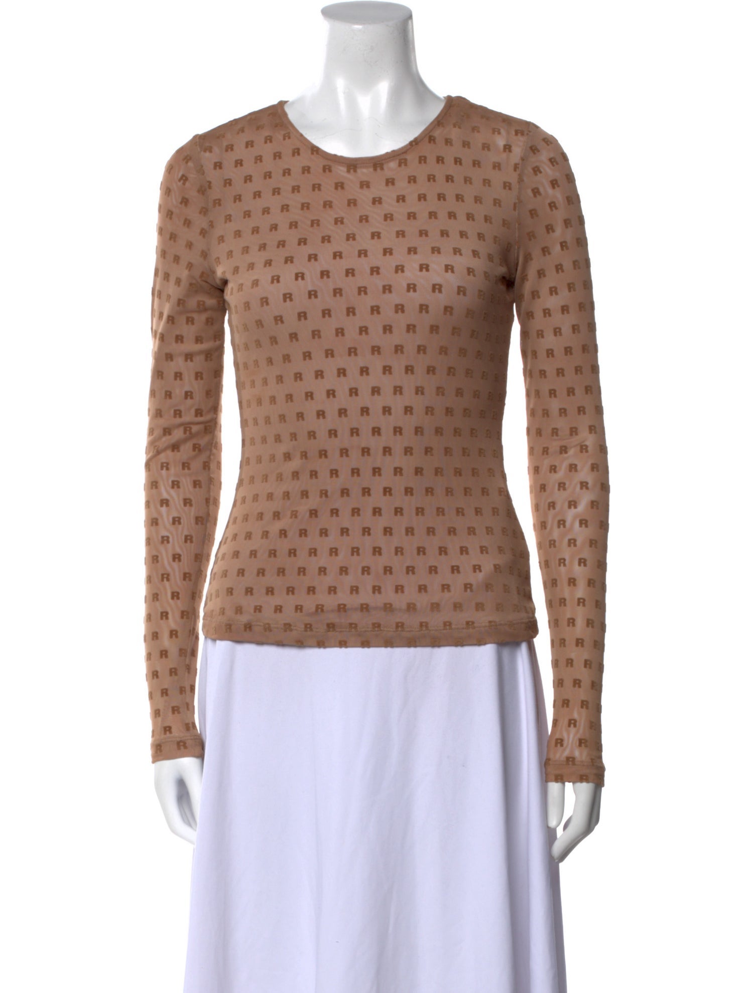 ROTATE Birger Christensen Printed Crew Neck Top