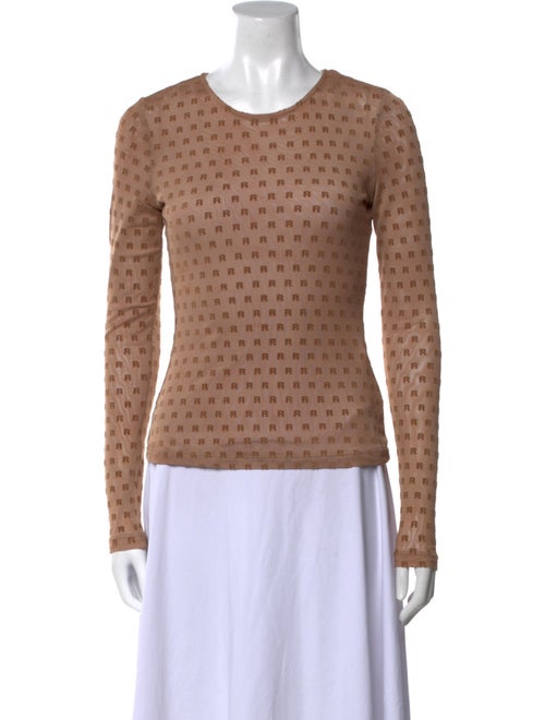 ROTATE Birger Christensen Printed Crew Neck Top