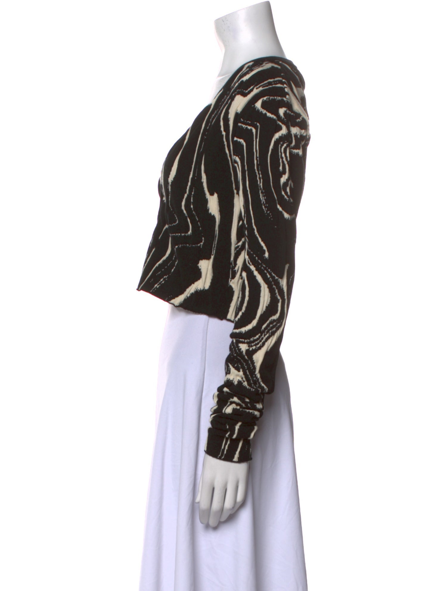 ROTATE Birger Christensen Printed V-Neck Sweater w/ Tags