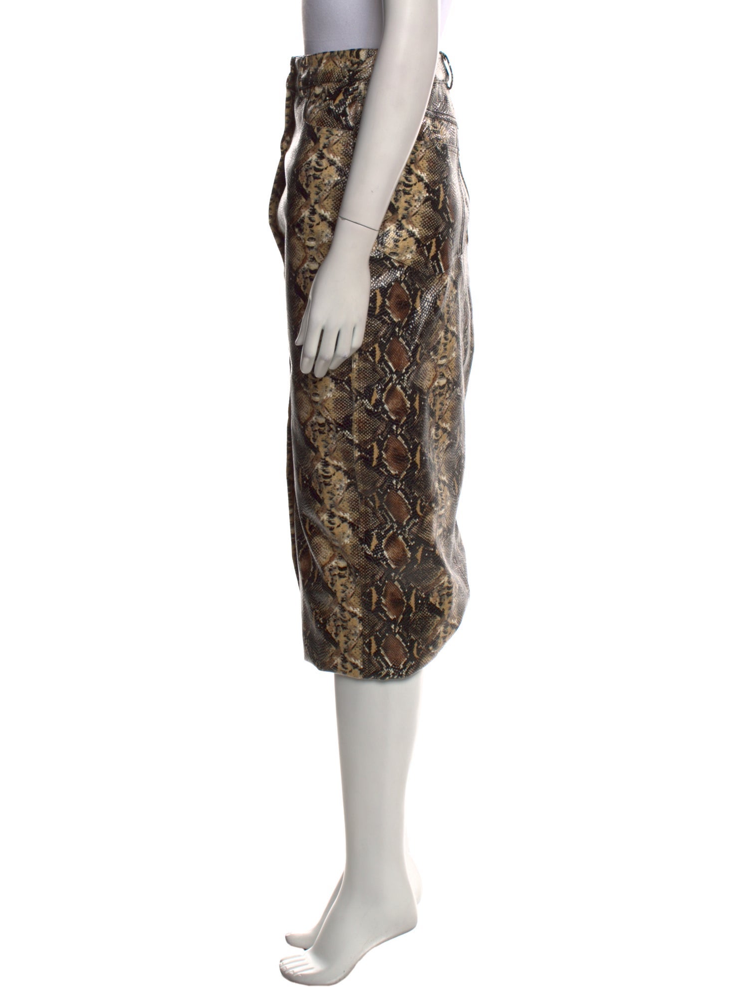 ROTATE Birger Christensen Animal Print Midi Length Skirt w/ Tags