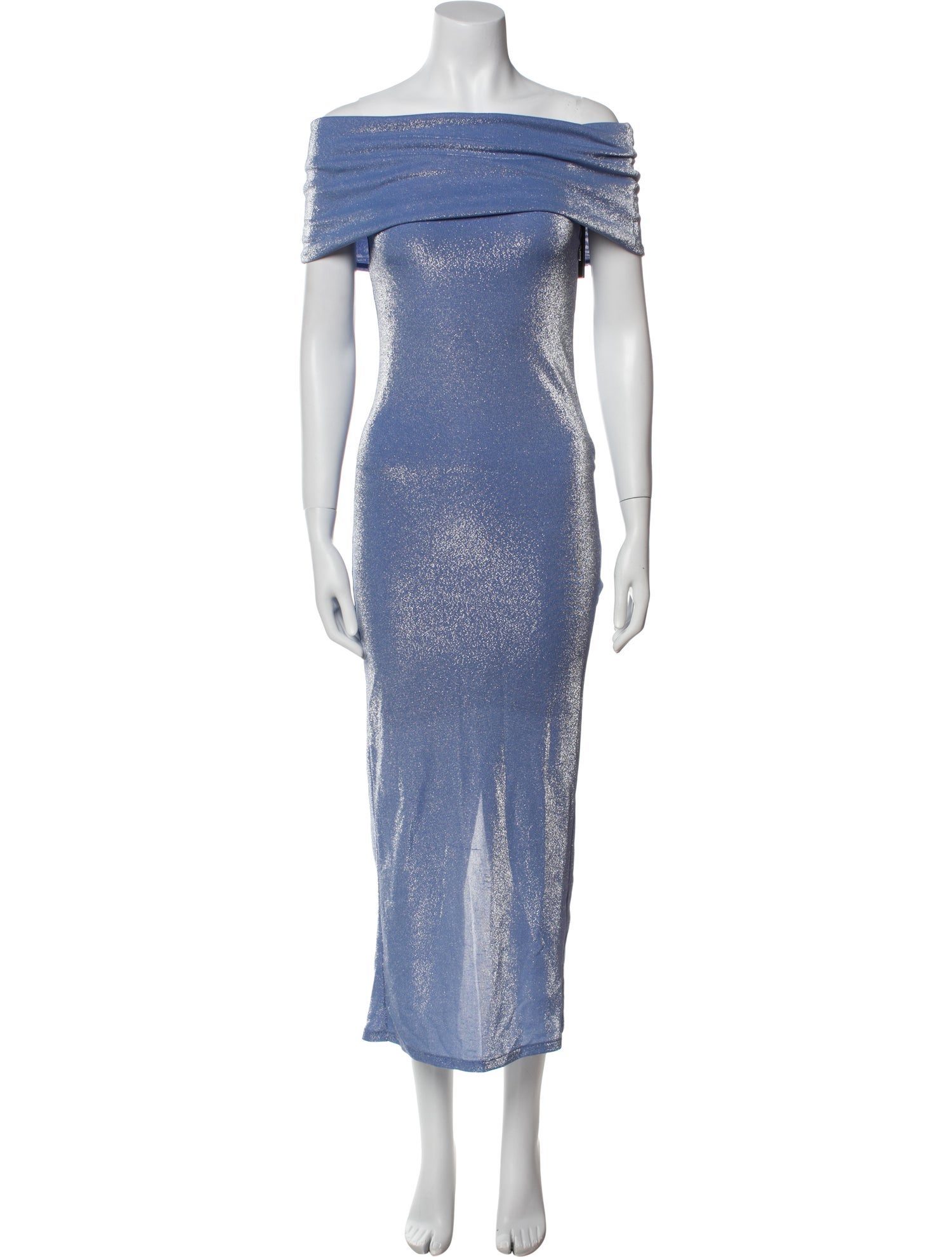 ROTATE Birger Christensen Off-The-Shoulder Long Dress