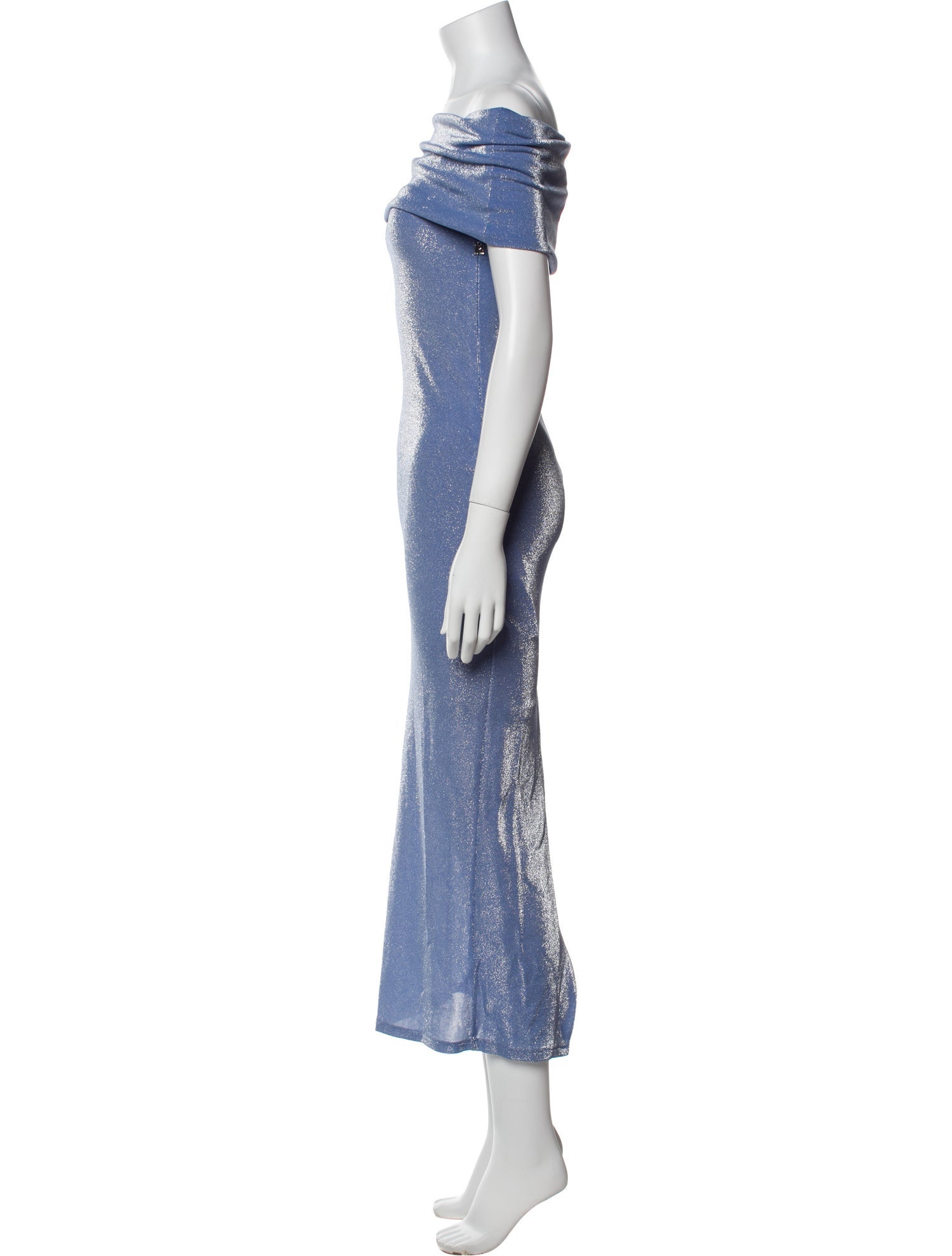 ROTATE Birger Christensen Off-The-Shoulder Long Dress