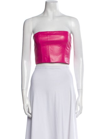 ROTATE Birger Christensen Strapless Crop Top