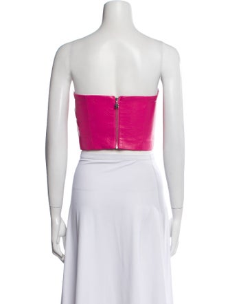 ROTATE Birger Christensen Strapless Crop Top