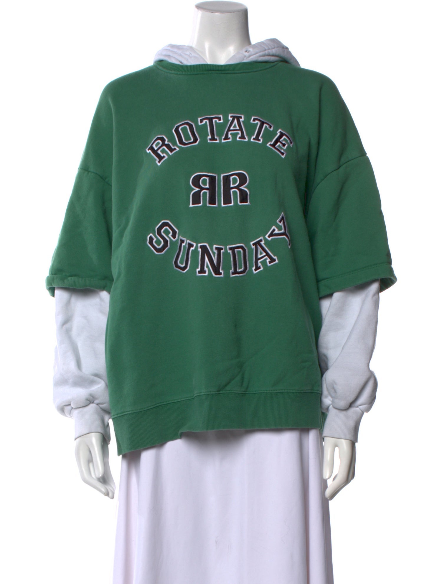 ROTATE Birger Christensen Graphic Print Crew Neck Sweatshirt