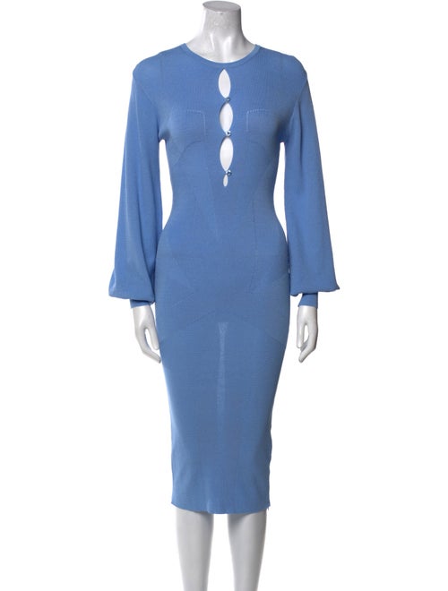 ROTATE Birger Christensen Crew Neck Midi Length Dress