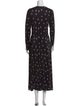 ROTATE Birger Christensen Printed Long Dress
