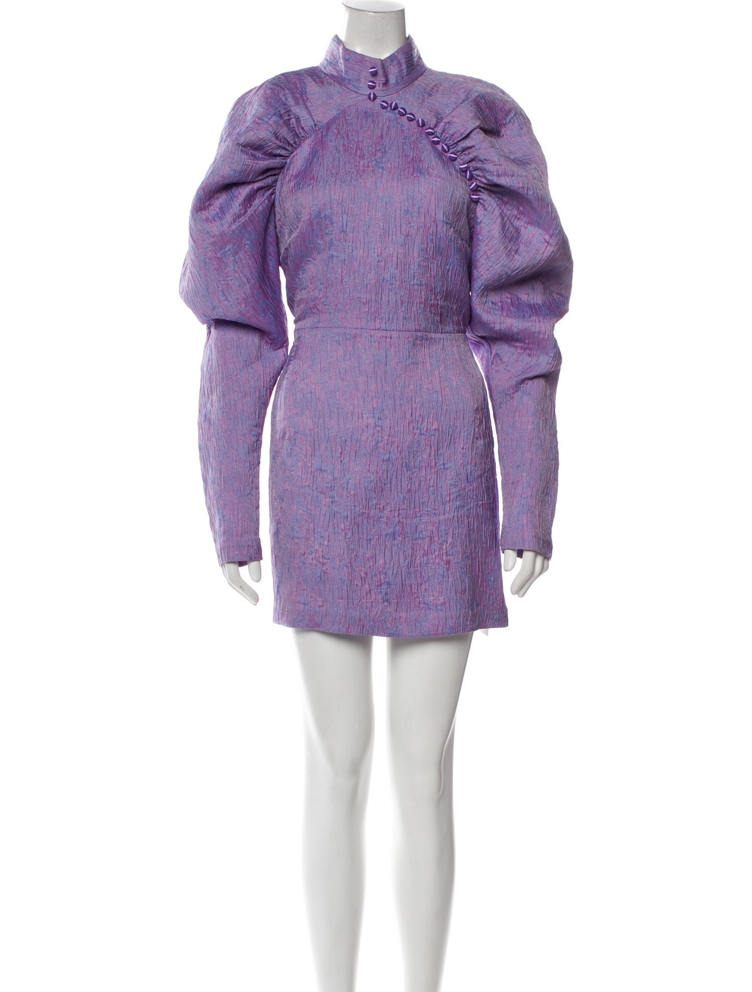 ROTATE Birger Christensen Mock Neck Mini Dress