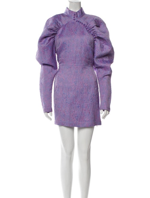 ROTATE Birger Christensen Mock Neck Mini Dress