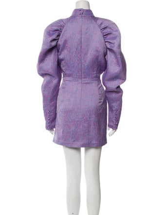 ROTATE Birger Christensen Mock Neck Mini Dress