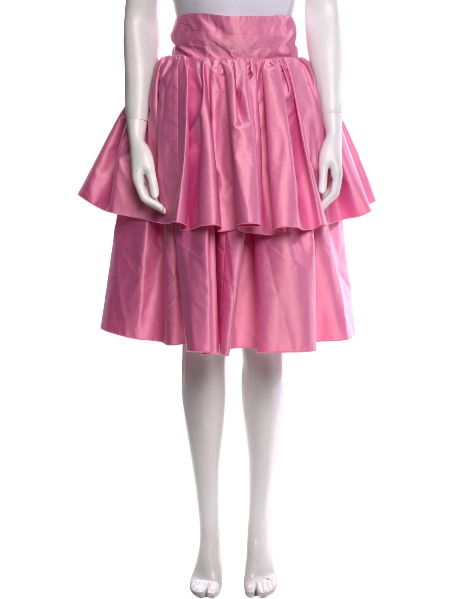 ROTATE Birger Christensen Ruffle Embellishment Knee-Length Skirt