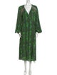 ROTATE Birger Christensen Printed Midi Length Dress