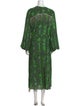 ROTATE Birger Christensen Printed Midi Length Dress