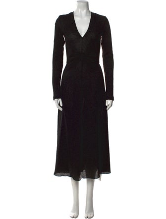 ROTATE Birger Christensen V-Neck Long Dress