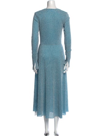 ROTATE Birger Christensen V-Neck Long Dress