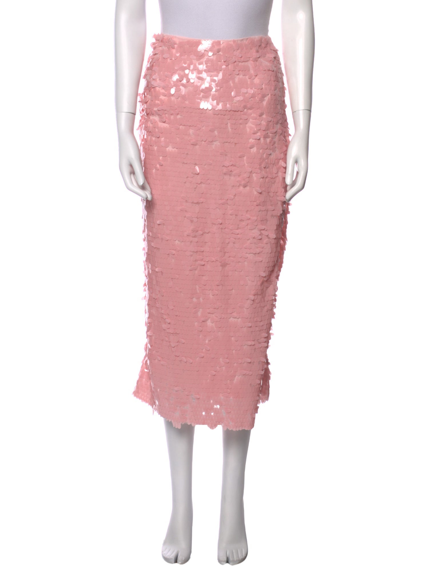 ROTATE Birger Christensen Sequin Embellishments Midi Length Skirt