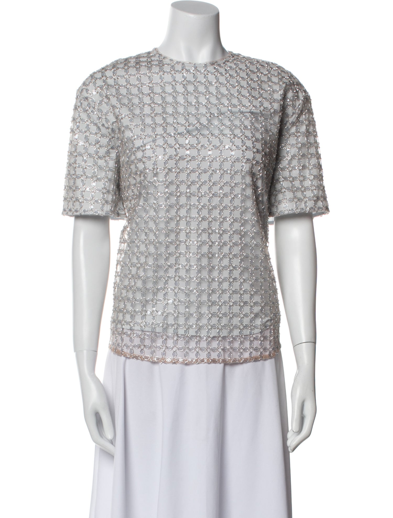 ROTATE Birger Christensen Crew Neck Short Sleeve Top w/ Tags