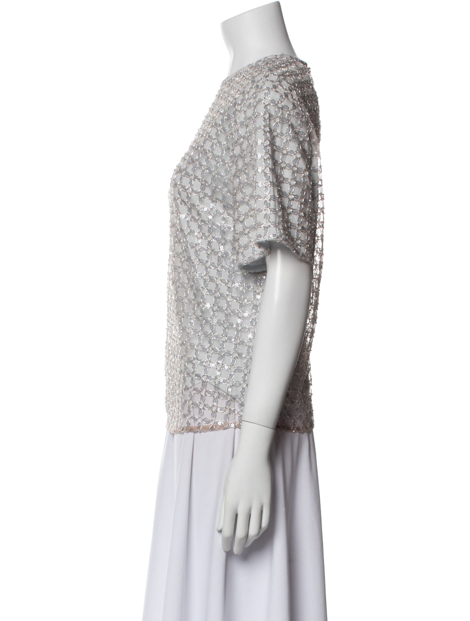 ROTATE Birger Christensen Crew Neck Short Sleeve Top w/ Tags