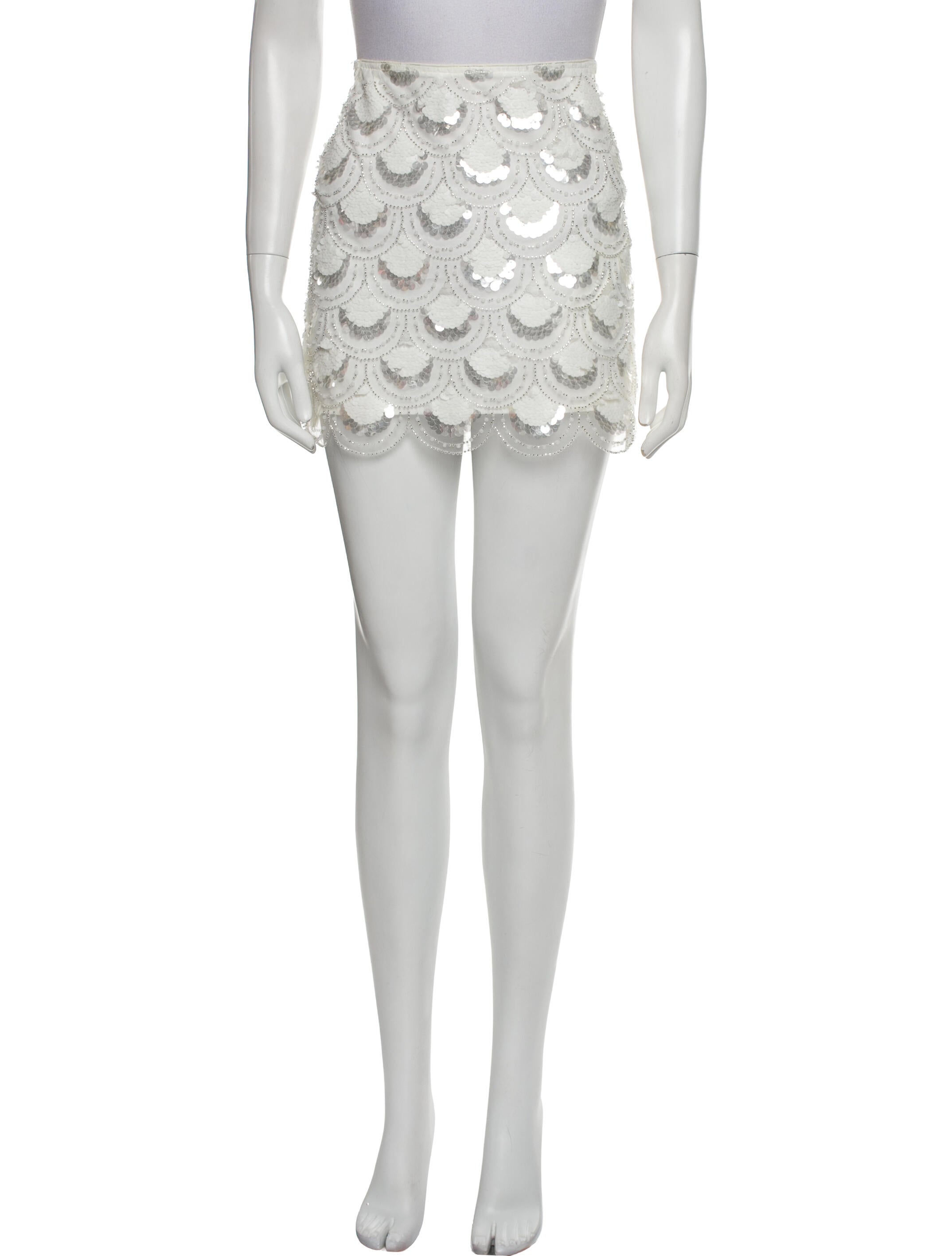 ROTATE Birger Christensen Lace Pattern Mini Skirt
