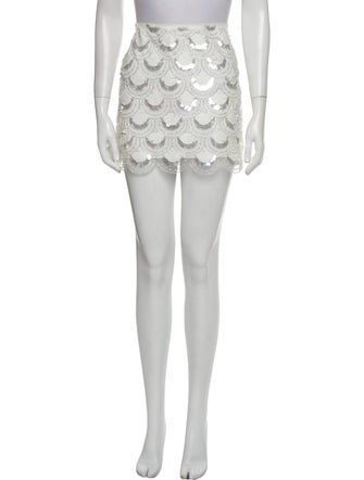 ROTATE Birger Christensen Lace Pattern Mini Skirt