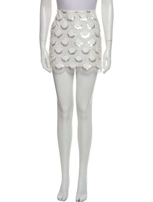 ROTATE Birger Christensen Lace Pattern Mini Skirt