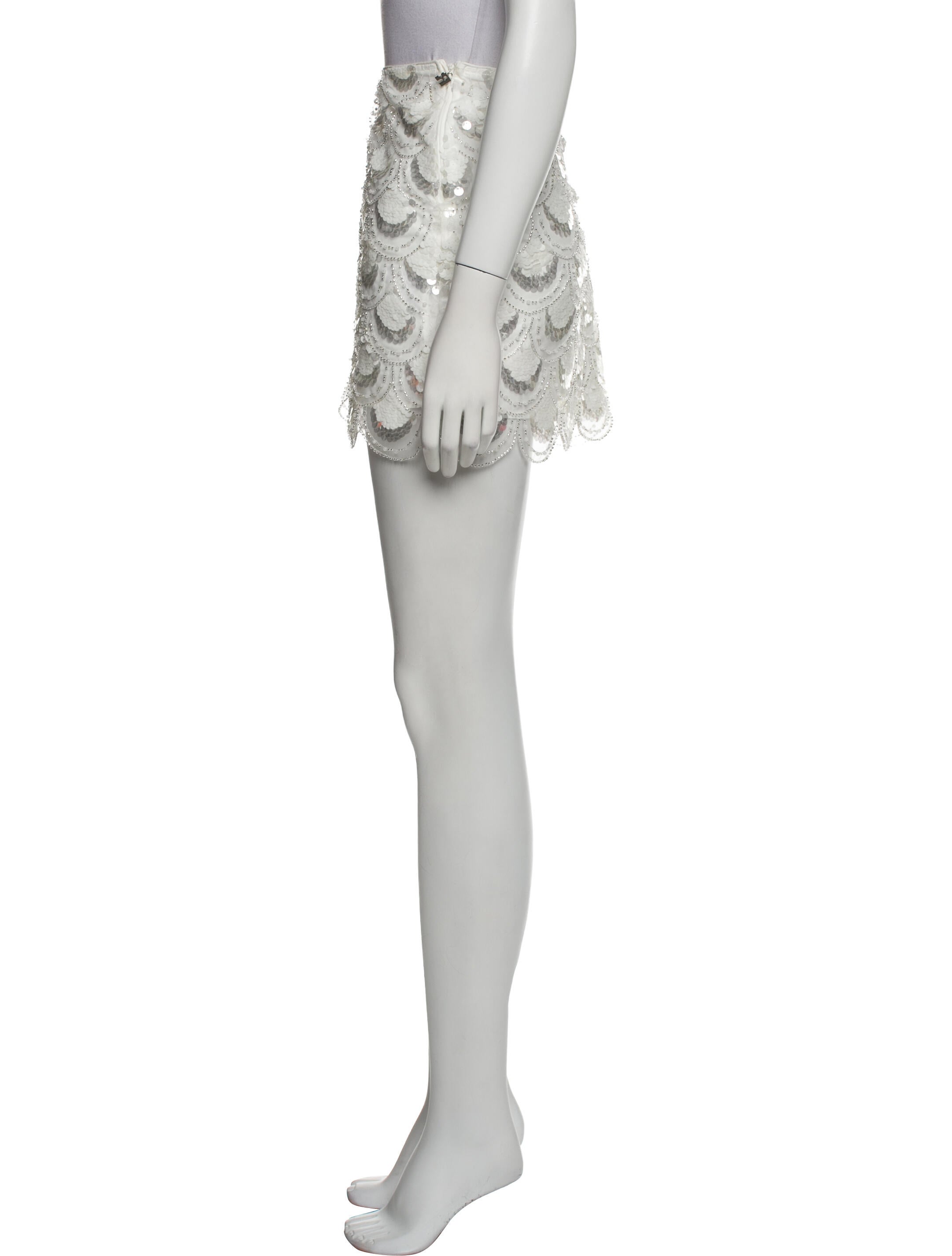 ROTATE Birger Christensen Lace Pattern Mini Skirt