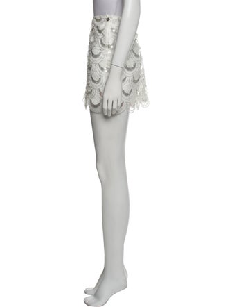 ROTATE Birger Christensen Lace Pattern Mini Skirt