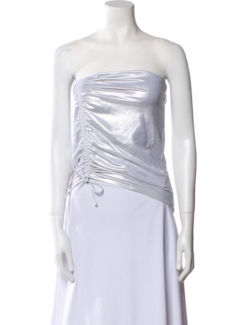 ROTATE Birger Christensen Strapless Crop Top