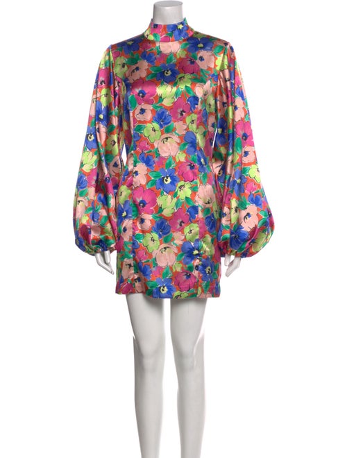ROTATE Birger Christensen Floral Print Mini Dress