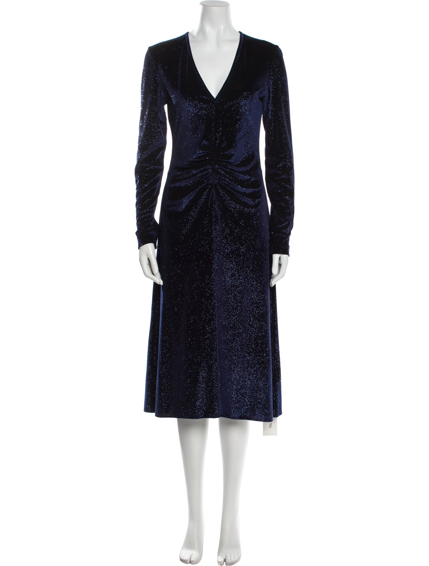 ROTATE Birger Christensen V-Neck Midi Length Dress