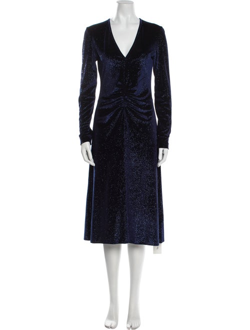 ROTATE Birger Christensen V-Neck Midi Length Dress