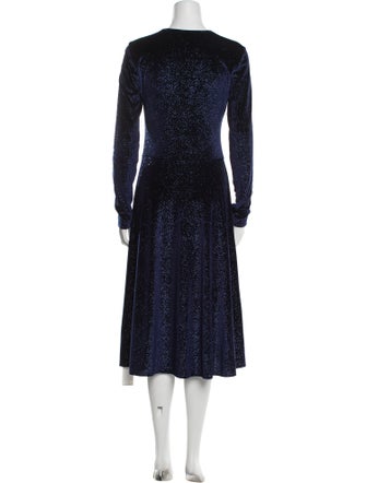 ROTATE Birger Christensen V-Neck Midi Length Dress