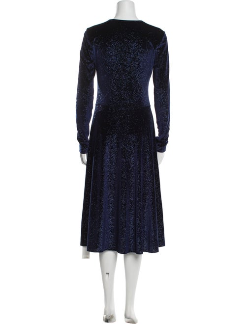 ROTATE Birger Christensen V-Neck Midi Length Dress