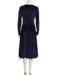 ROTATE Birger Christensen V-Neck Midi Length Dress