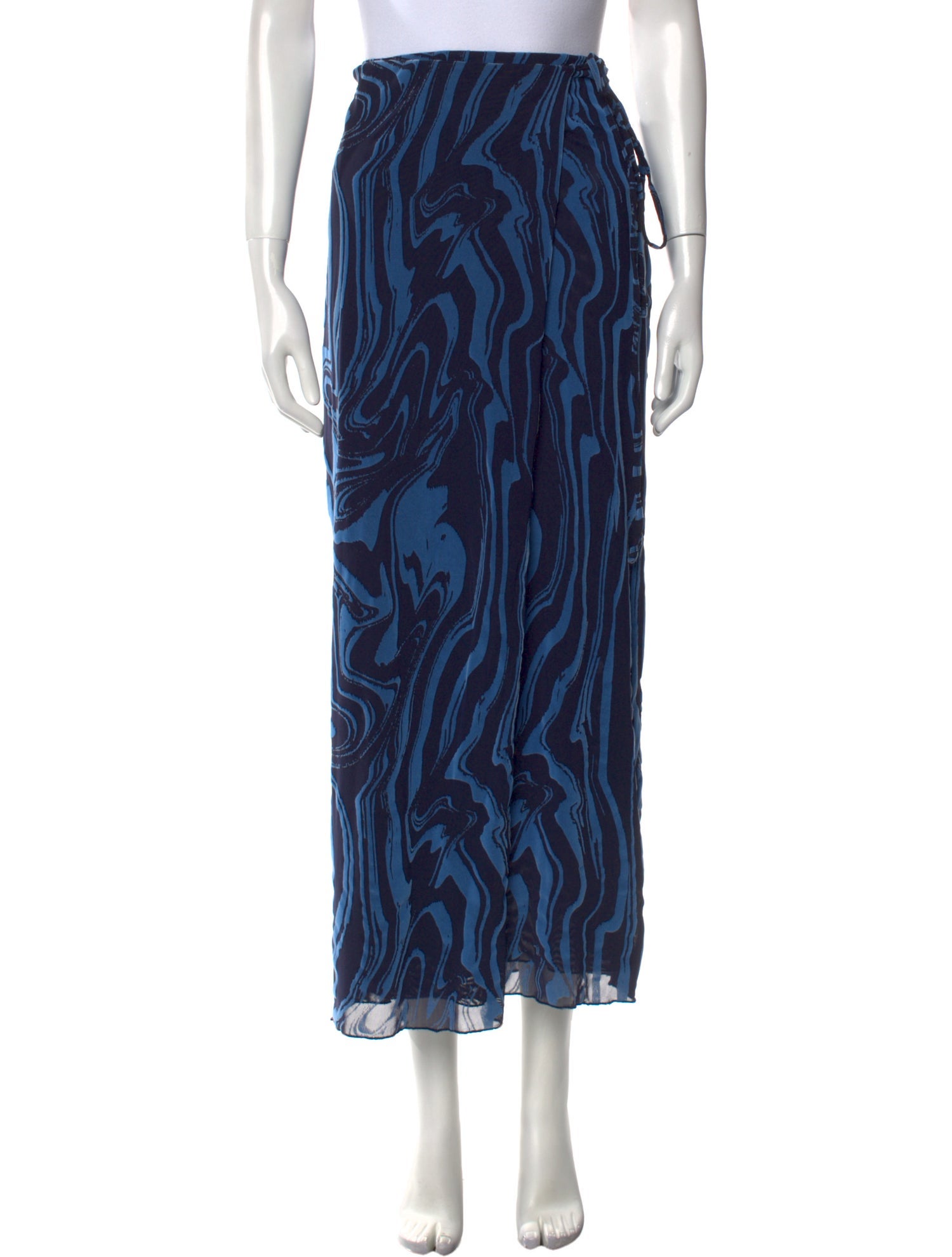 ROTATE Birger Christensen Printed Midi Length Skirt