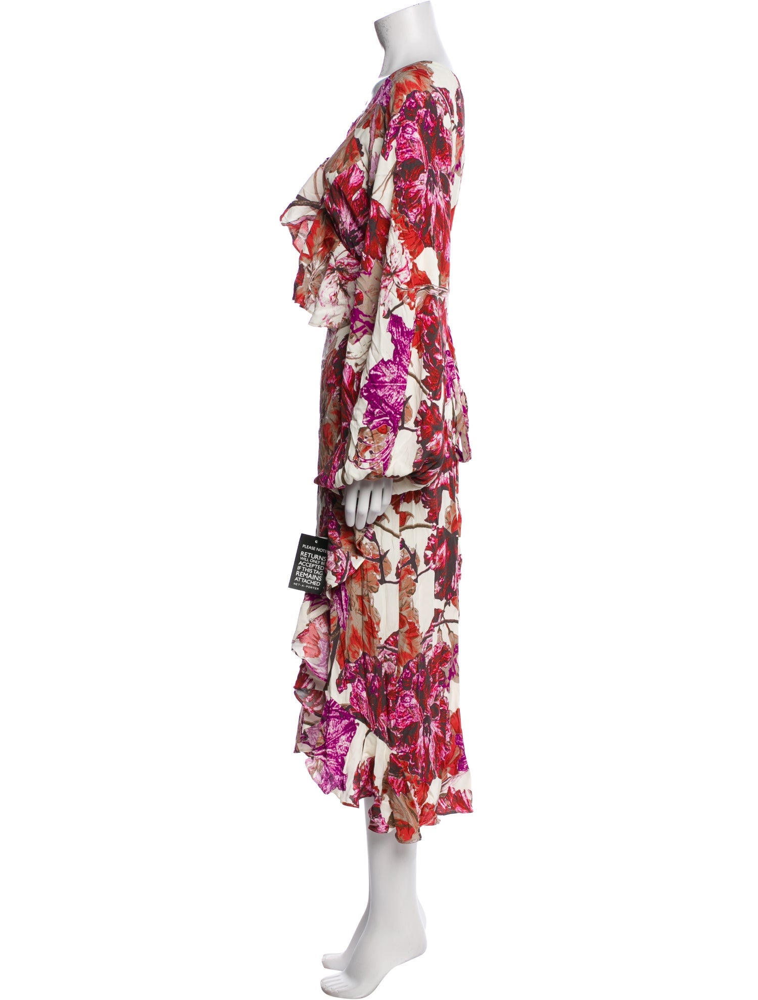 ROTATE Birger Christensen Floral Print Long Dress w/ Tags
