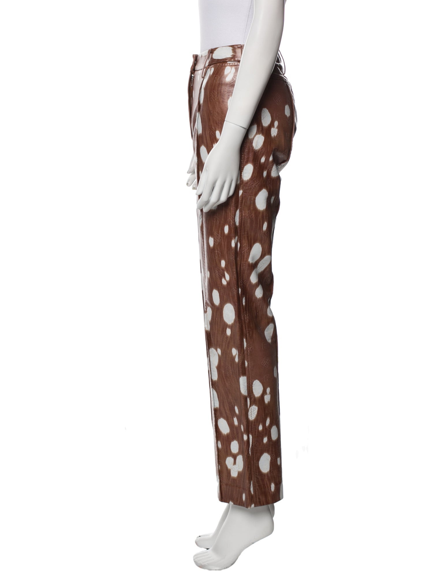 ROTATE Birger Christensen Polka Dot Print Wide Leg Pants