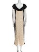 ROTATE Birger Christensen Cowl Neck Long Dress