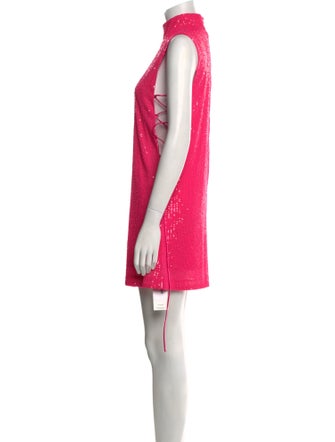 ROTATE Birger Christensen Mock Neck Mini Dress