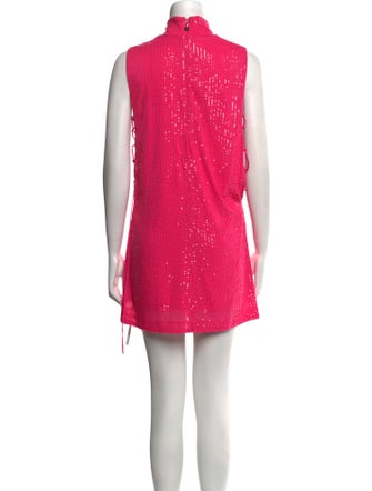 ROTATE Birger Christensen Mock Neck Mini Dress