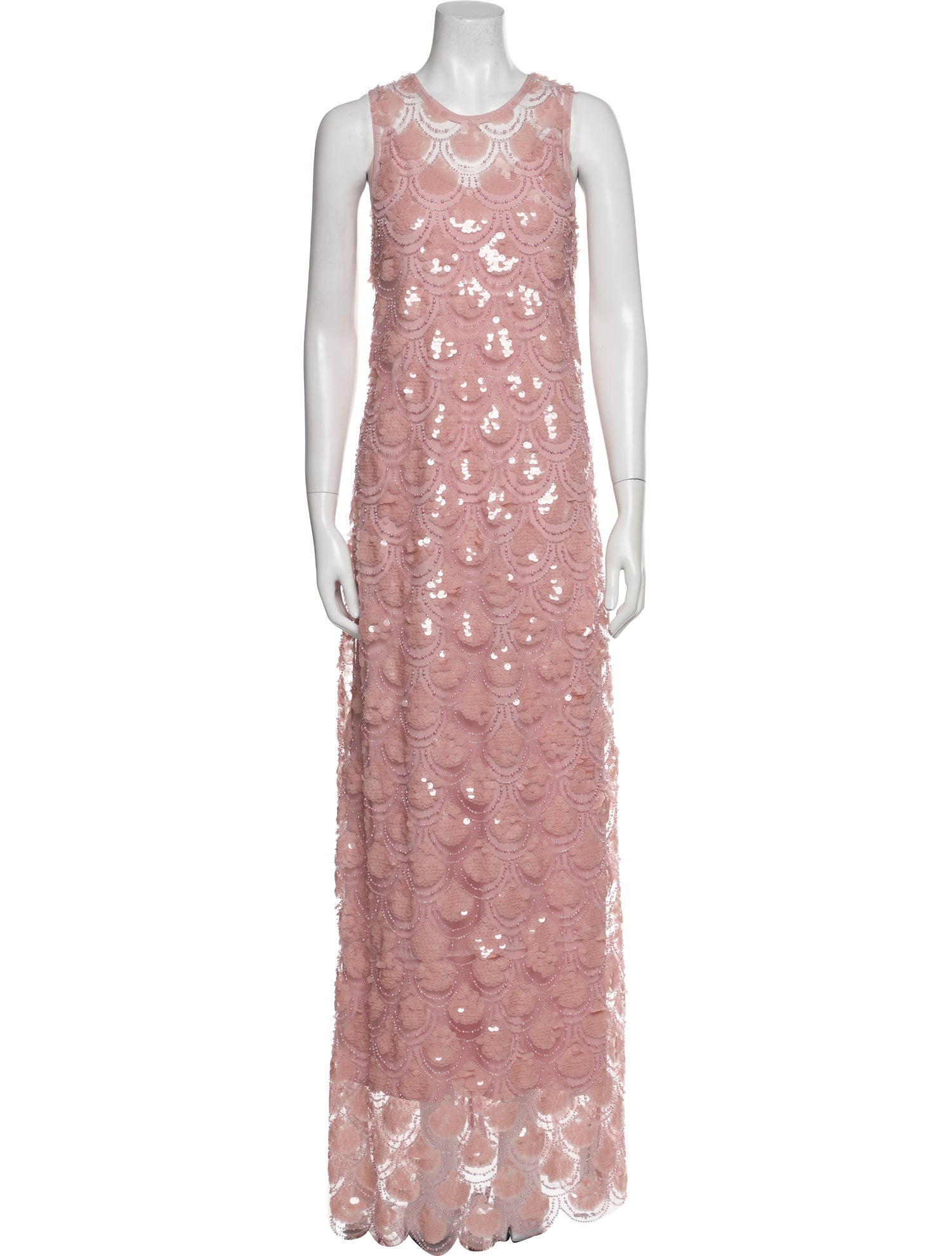 ROTATE Birger Christensen Lace Pattern Long Dress