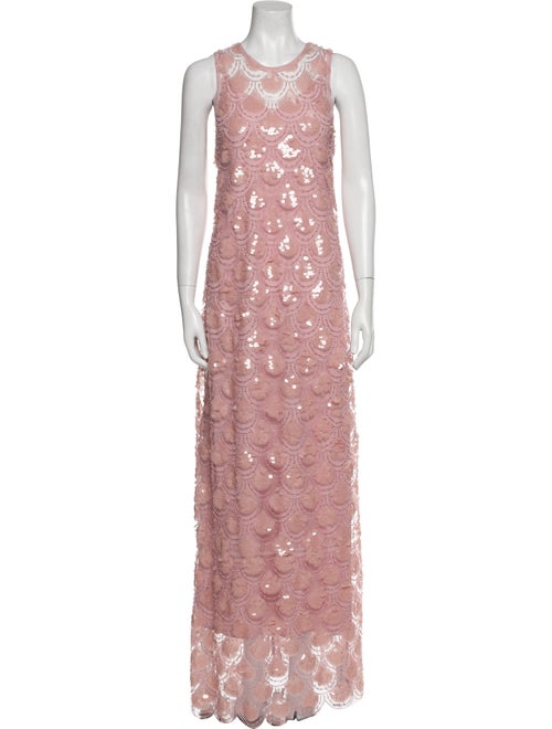 ROTATE Birger Christensen Lace Pattern Long Dress
