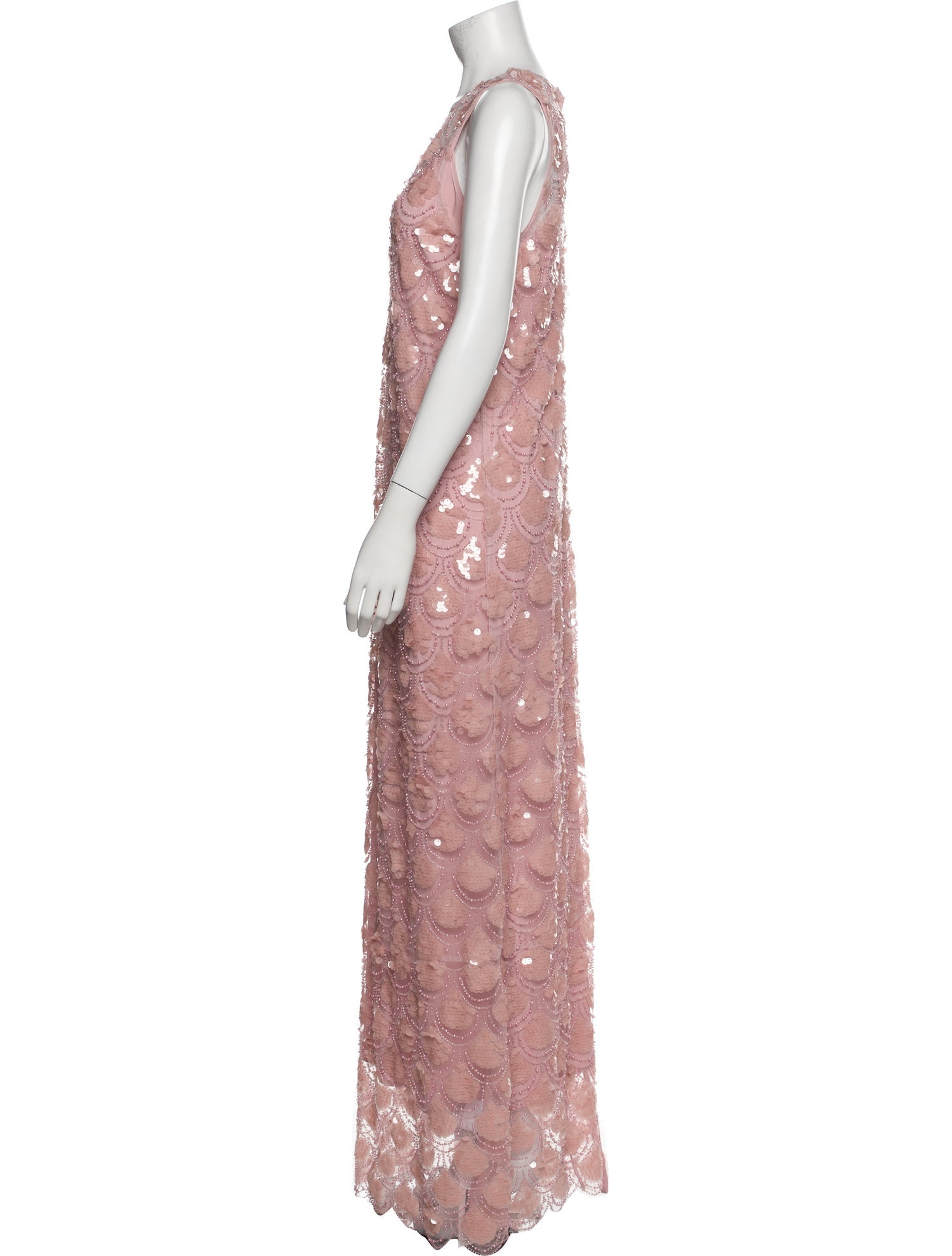 ROTATE Birger Christensen Lace Pattern Long Dress